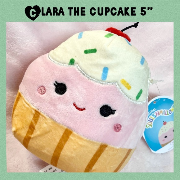 Clara the Cupcake Squishmallow 5” Food Squad Cute - Picture 1 of 4